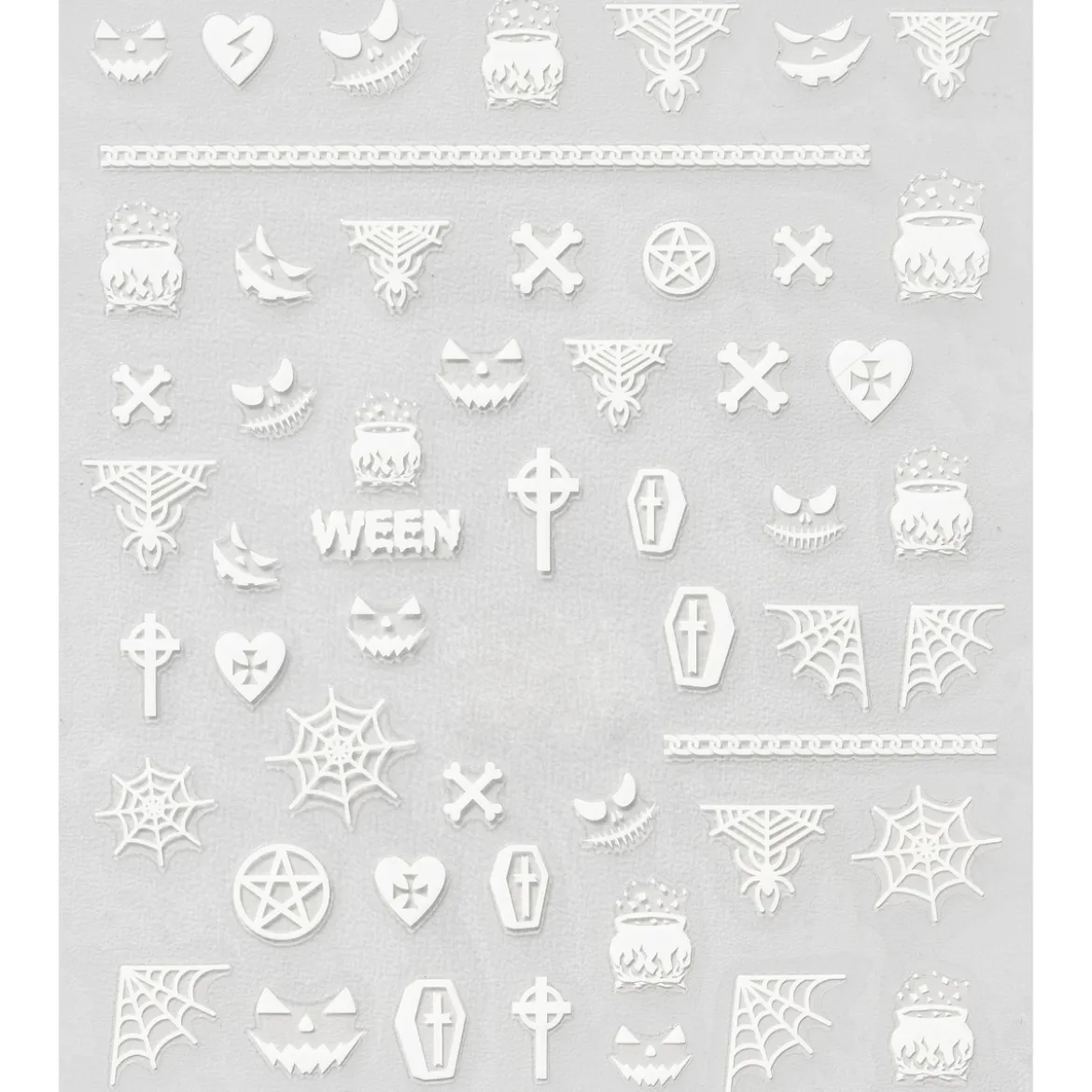Neglstickers Halloween Glow – 53 selvlysende og skremmende neglklistremerker