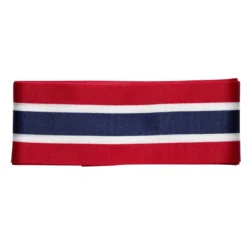 Norgebånd med det norske flaggets farger, 3 m langt og 40 mm bredt