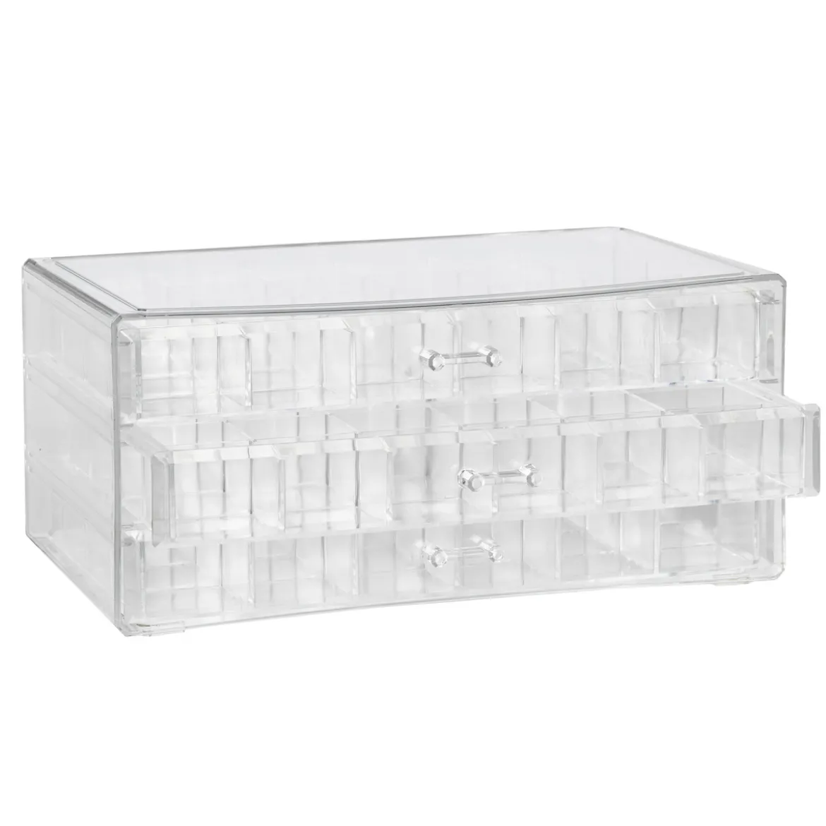 Oppbevaring for perler og smykkedeler, 3 etasjer, 72 rom, 23,5×13×10,5 cm