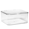 Oppbevaringsboks av transparent hardplast, 18×18×9 cm