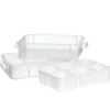 Oppbevaringsbokser, 2 stk. påbyggingsbare med innerrom, til artikkel 501248. 27×17,5×6,5 cm