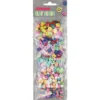 5-pakning fargerike og morsomme perler av polymerleire, cirka 1 cm store