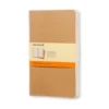3-pakning Moleskine Cahier Journal Large (13×21 cm), gråpapir – 3×80 linjerte sider