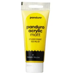 Panduro Acrylic akrylmaling, matt 100 ml – Primary yellow