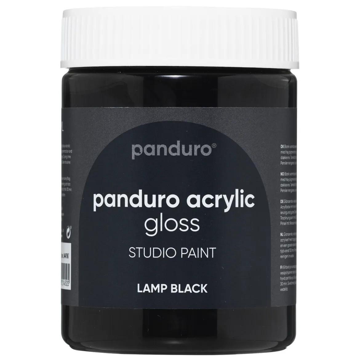 Panduro Acrylic Gloss blank akrylmaling 500 ml Lamp black