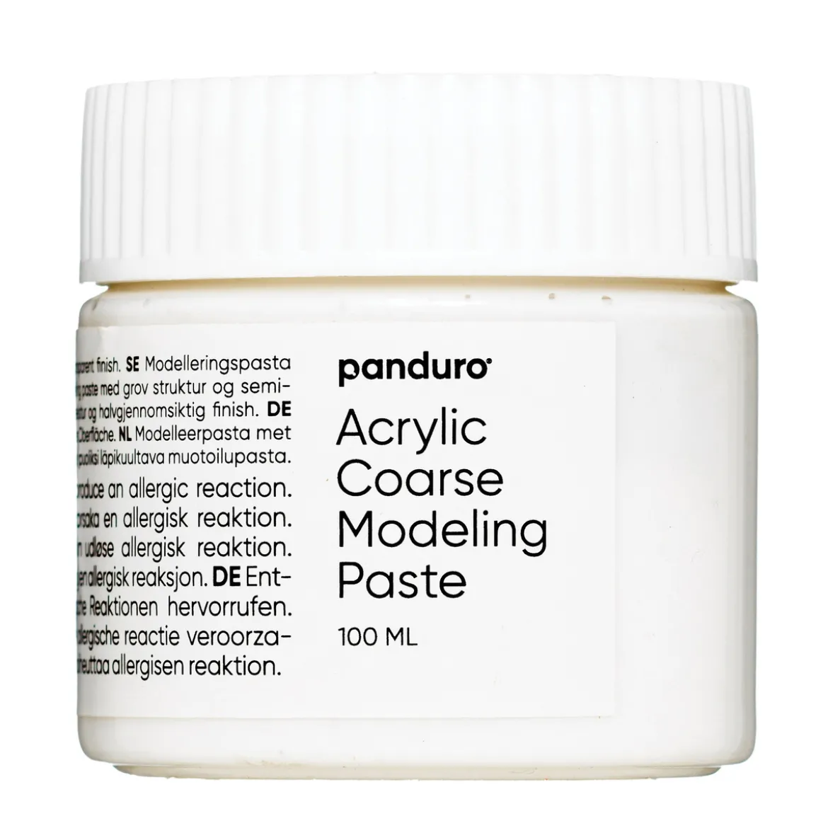 Panduro Acrylic kornet modelleringspasta, strukturpasta for akrylmaling, 100 ml