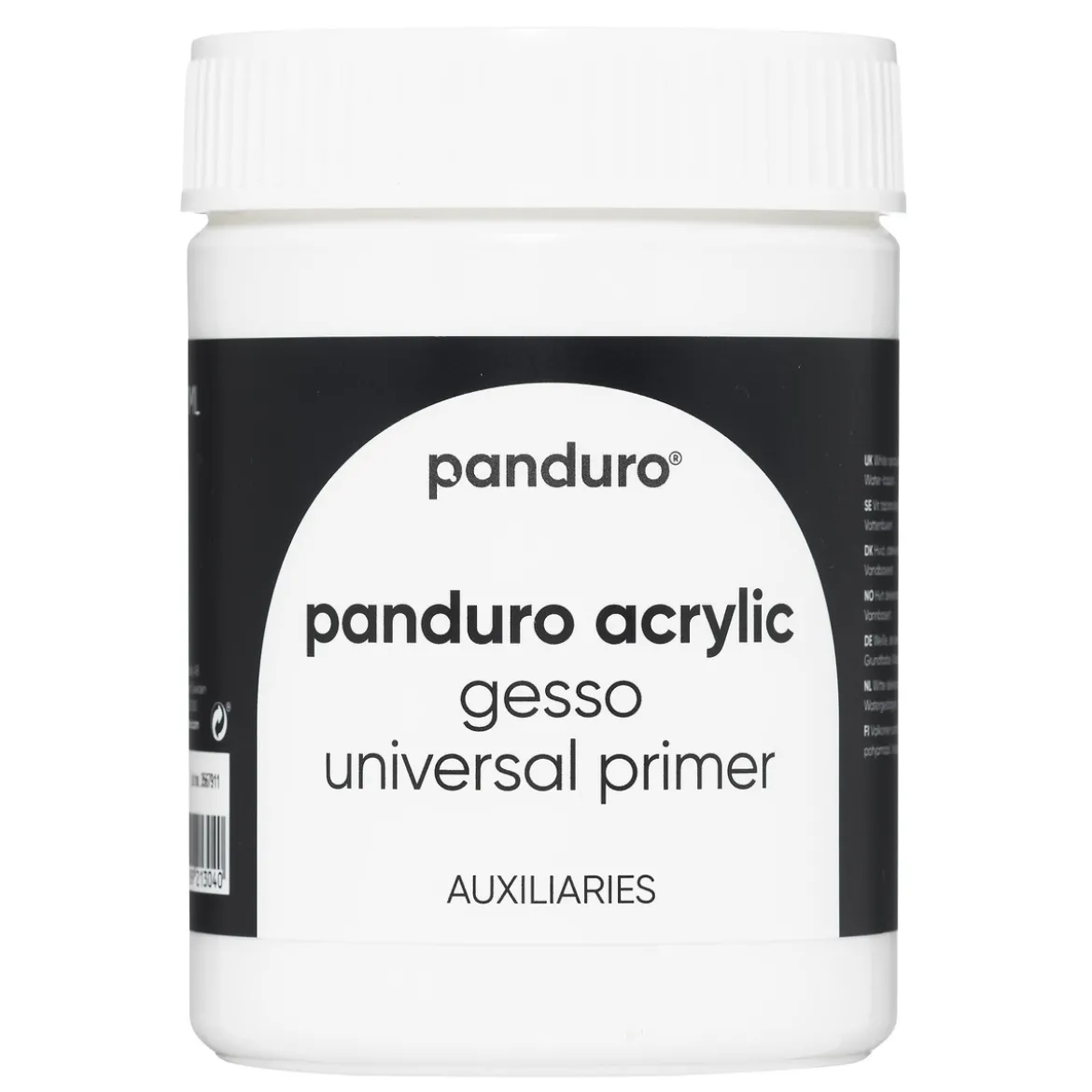 Panduro Acrylic medium gesso, 500 ml dekkende hvit grunnmaling