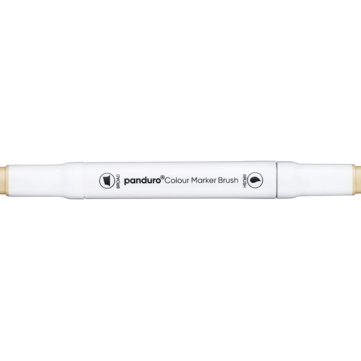 Panduro Colour Marker Brush, penselspiss og skråskjært spiss – Yellow 34
