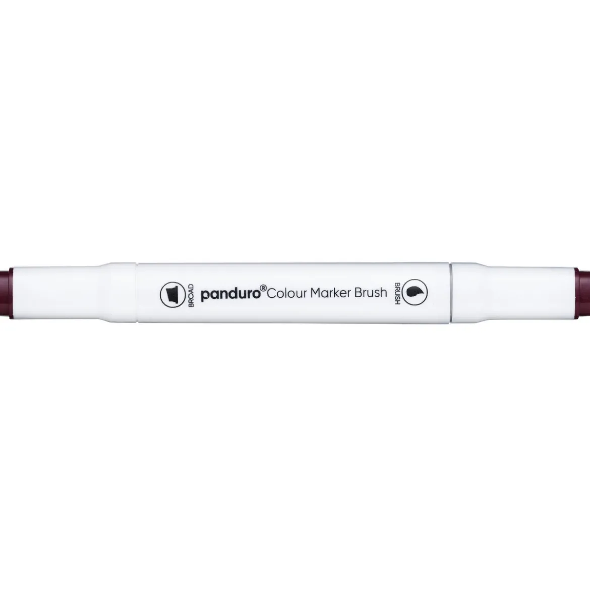 Panduro Colour Marker Brush, penselspiss og skråskjært spiss – Wine red 1