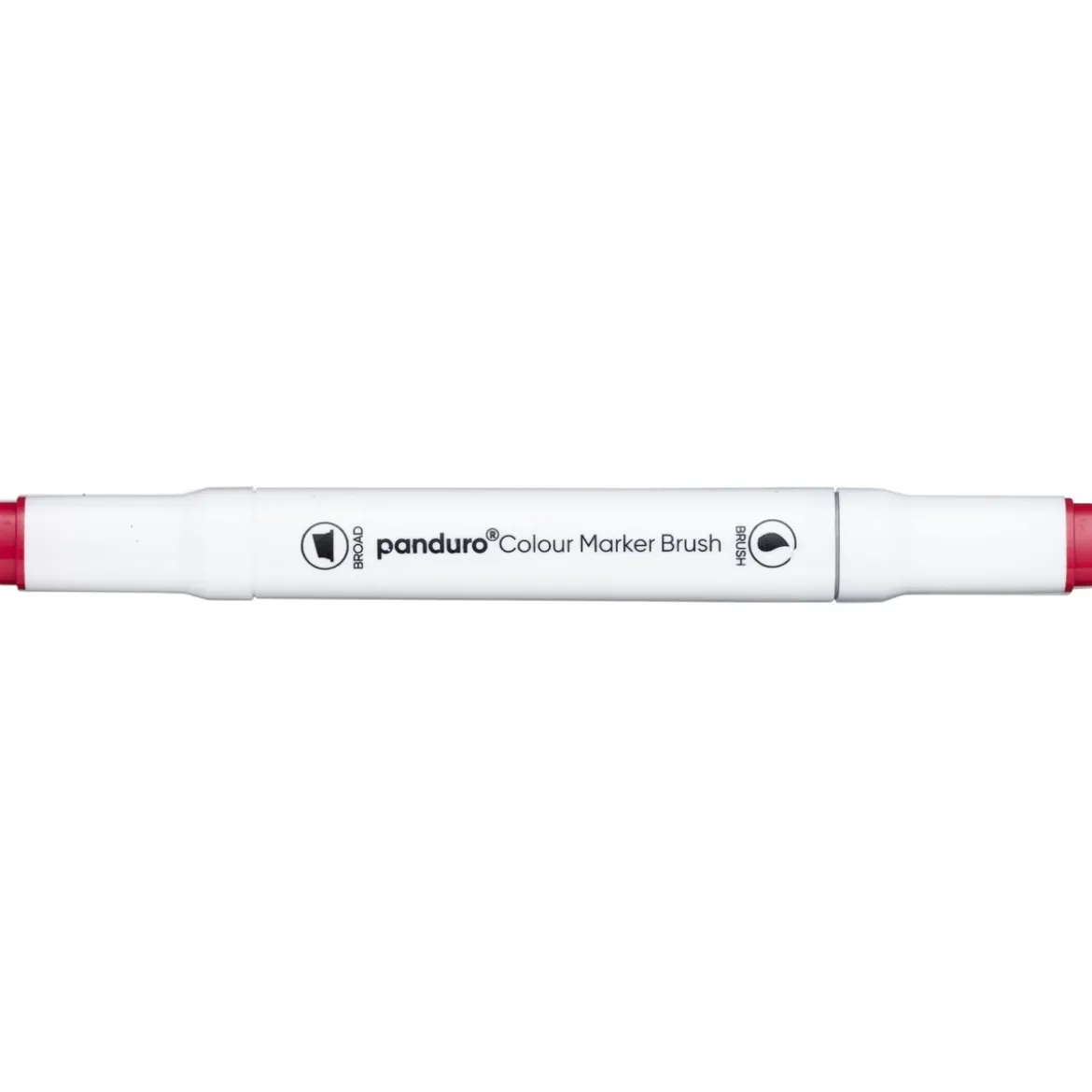 Panduro Colour Marker Brush, penselspiss og skråskjært spiss – Geranium 15