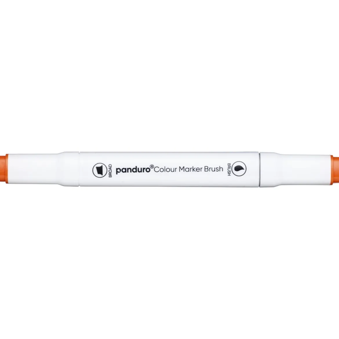 Panduro Colour Marker Brush, penselspiss og skråskjært spiss – Orange 23