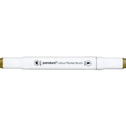 Panduro Colour Marker Brush, penselspiss og skråskjært spiss – Bronze green 42