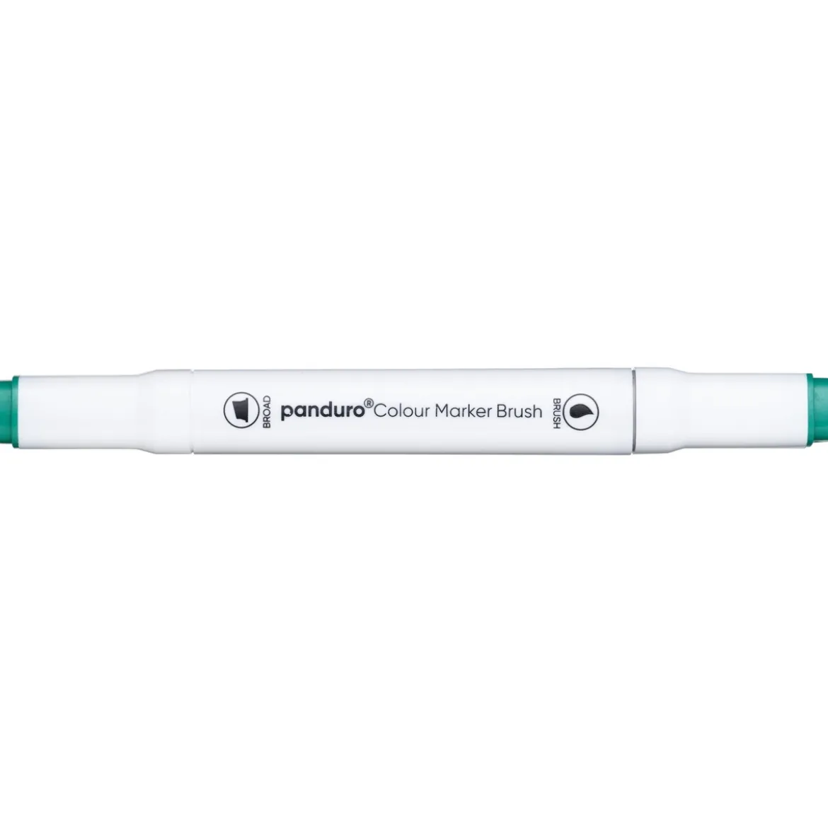 Panduro Colour Marker Brush, penselspiss og skråskjært spiss – Peacock green 61