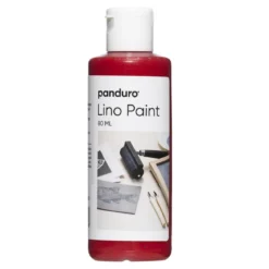 Panduro Lino Paint, vannbasert linoleumsmaling, rød 80 ml