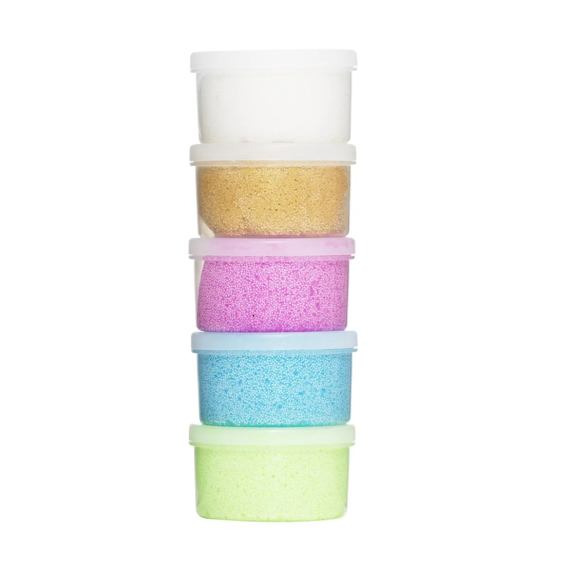 Panduro Pearl Dough 5-pakning Glitter, 5×28 gram glinsende perleleire