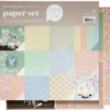 Papirsett med festlige farger og fabeldyr – 305×305 mm, 24 ark, 230 g/m²