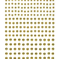 Pearl stickers gull – 420 gullglinsende perleklistremerker. Ø4, 5, 6 mm