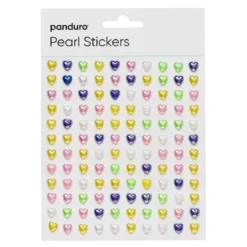 Pearl Stickers hjerte fargemiks – til sammen 240 iriserende hjerter med diameter 7 mm