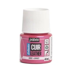 Pebeo Cuir Leather Duochrome 45 ml lærfarge, farger også PU-lær – rosa og blå