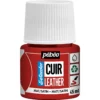 Pebeo Cuir Leather 45 ml lærfarge, farger også PU-lær – rød, matt satengfinish