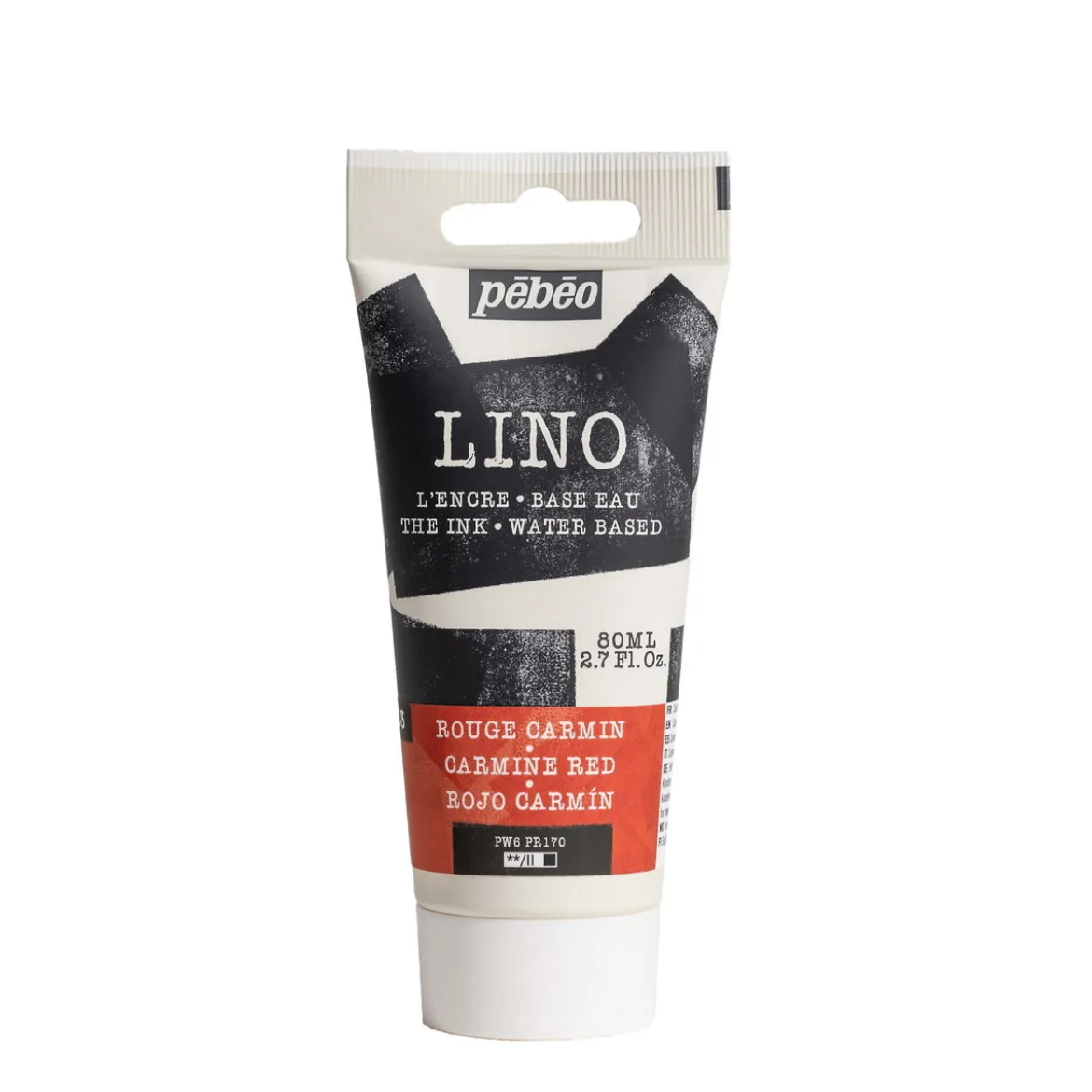 Pebeo Lino Ink 80 ml, vannbasert linoleumsfarge – Carmine Red