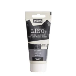 Pebeo Lino Ink 80 ml, vannbasert linoleumsfarge – Silver