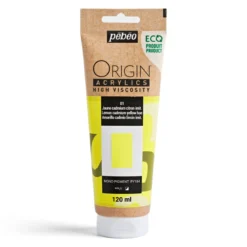 Pebeo Origin Acrylics akrylmaling 120 ml Primary yellow 02