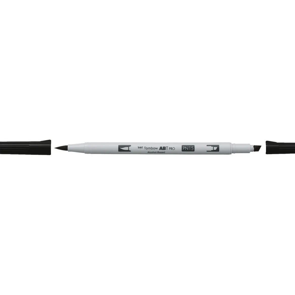 Penselpenn Tombow ABT PRO Dual Brush Pen Black 15 – denne pennen er alkoholbasert