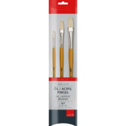 Penselsett 3stk Flat svinebust
