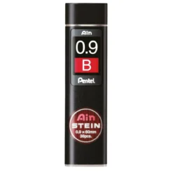 Pentel blyantstifter refill – 0,9 mm B. Inneholder 36 stifter.