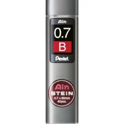 Pentel blyantstifter refill – 0,7 mm B. Inneholder 40 stifter.