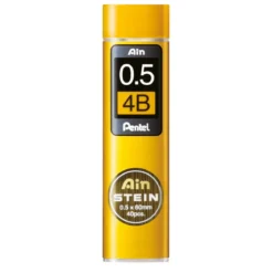 Pentel blyantstifter refill – 0,5 mm 4B. Inneholder 40 stifter.