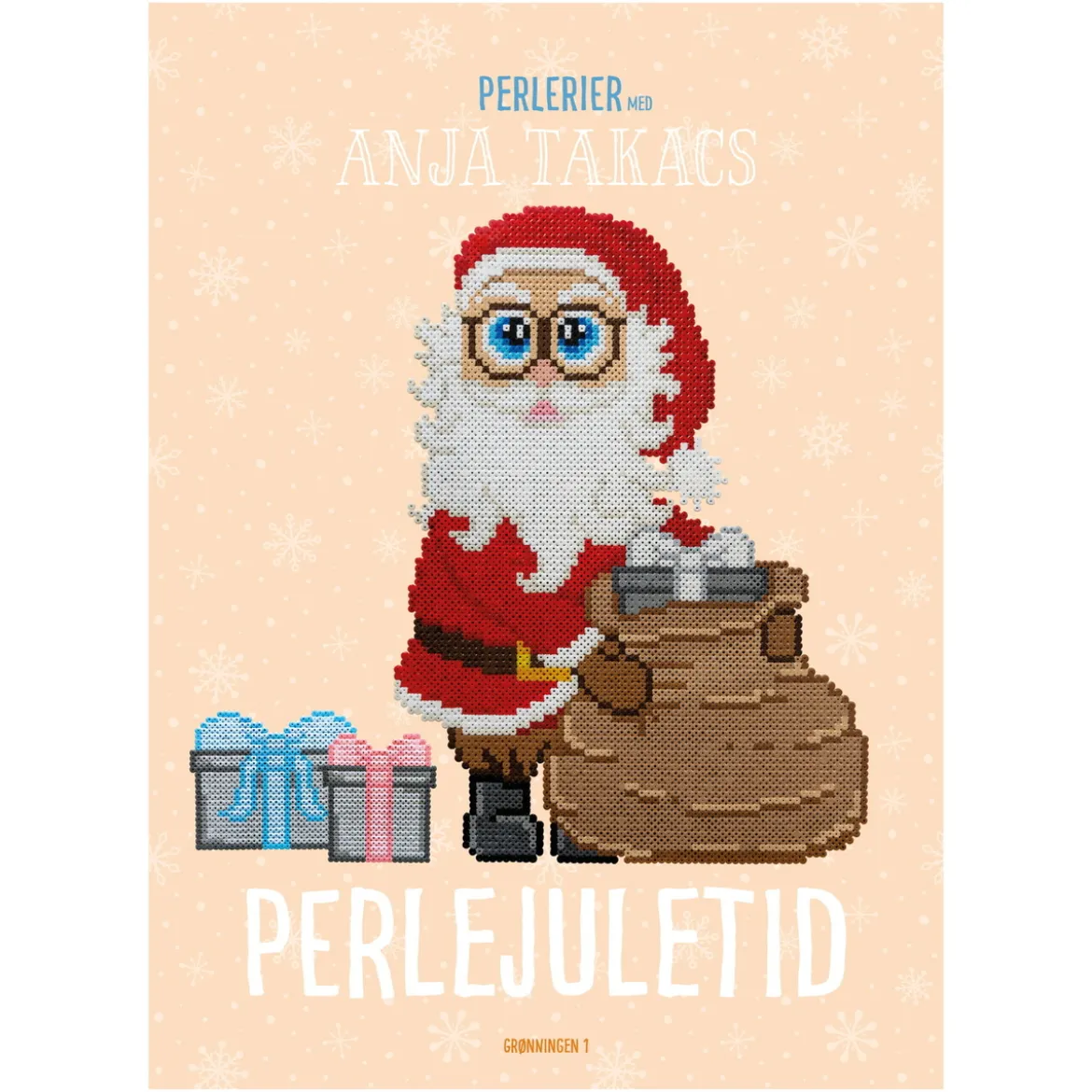 Perlejuletid av Anja Takacs, fine perlemotiver som gir julestemning, 136 sider, dansk tekst