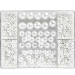 Perlemiks akryl Ø3-12mm Hvit