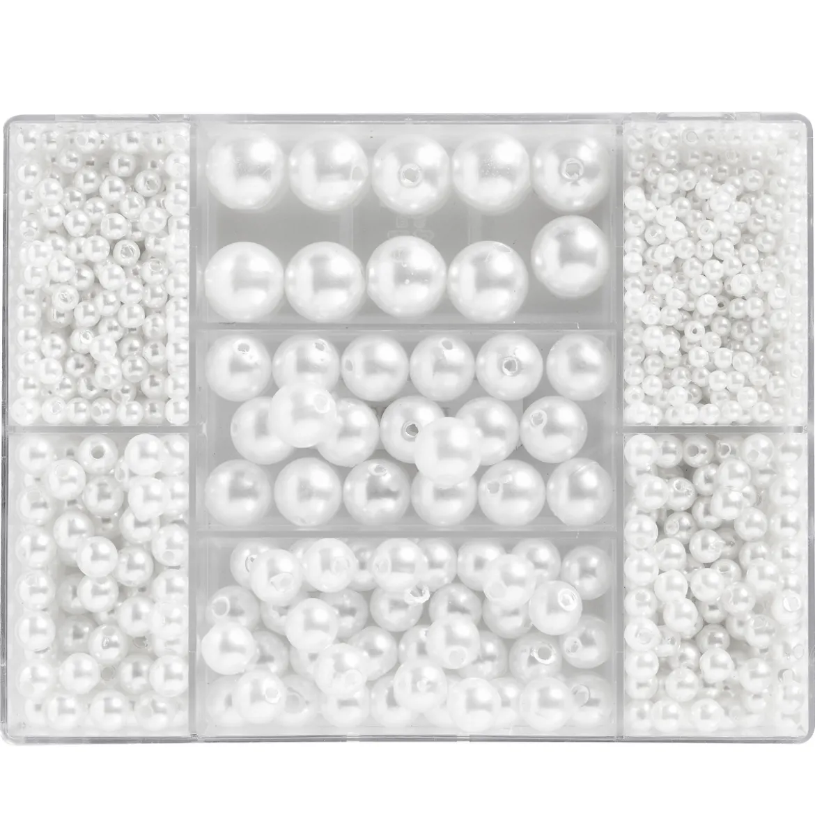 Perlemiks akryl Ø3-12mm Hvit