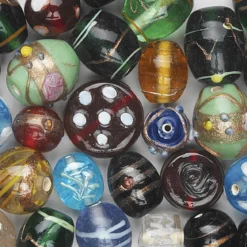 Perlemiks Glass mønstret 25stk