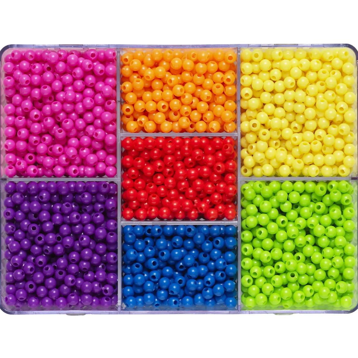 Perlemiks med 2850 runde perler i sterke farger, Ø4 mm