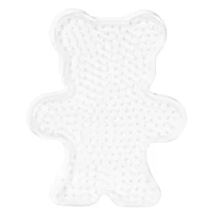 Perleplate Midi bamse, 10×12,5 cm – til våre rørperler med diameter 5 mm