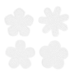 Perleplate Midi blomster 4-pakning Ø10 cm, små blomster – til våre rørperler med diameter 5 mm