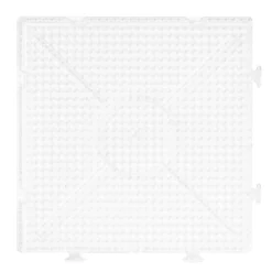 Perleplate Midi kvadrat, byggbar, 15×15 cm – til våre rørperler med diameter 5 mm