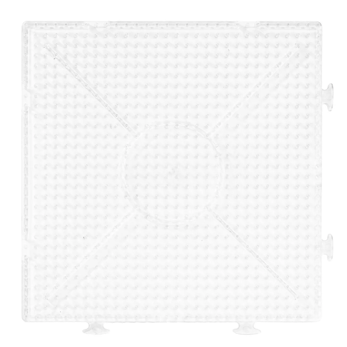 Perleplate Midi kvadrat, byggbar, 15×15 cm – til våre rørperler med diameter 5 mm
