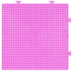 Perleplate Midi rosa kvadrat, byggbar, 15×15 cm – til våre rørperler med diameter 5 mm