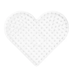 Perleplate XL hjerte, 17,5×15,3 cm – til våre XL-rørperler med diameter 9 mm