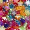 100 perler i form av stjerner som gnistrer og skifter farge, Ø10 mm, 4 mm tykke