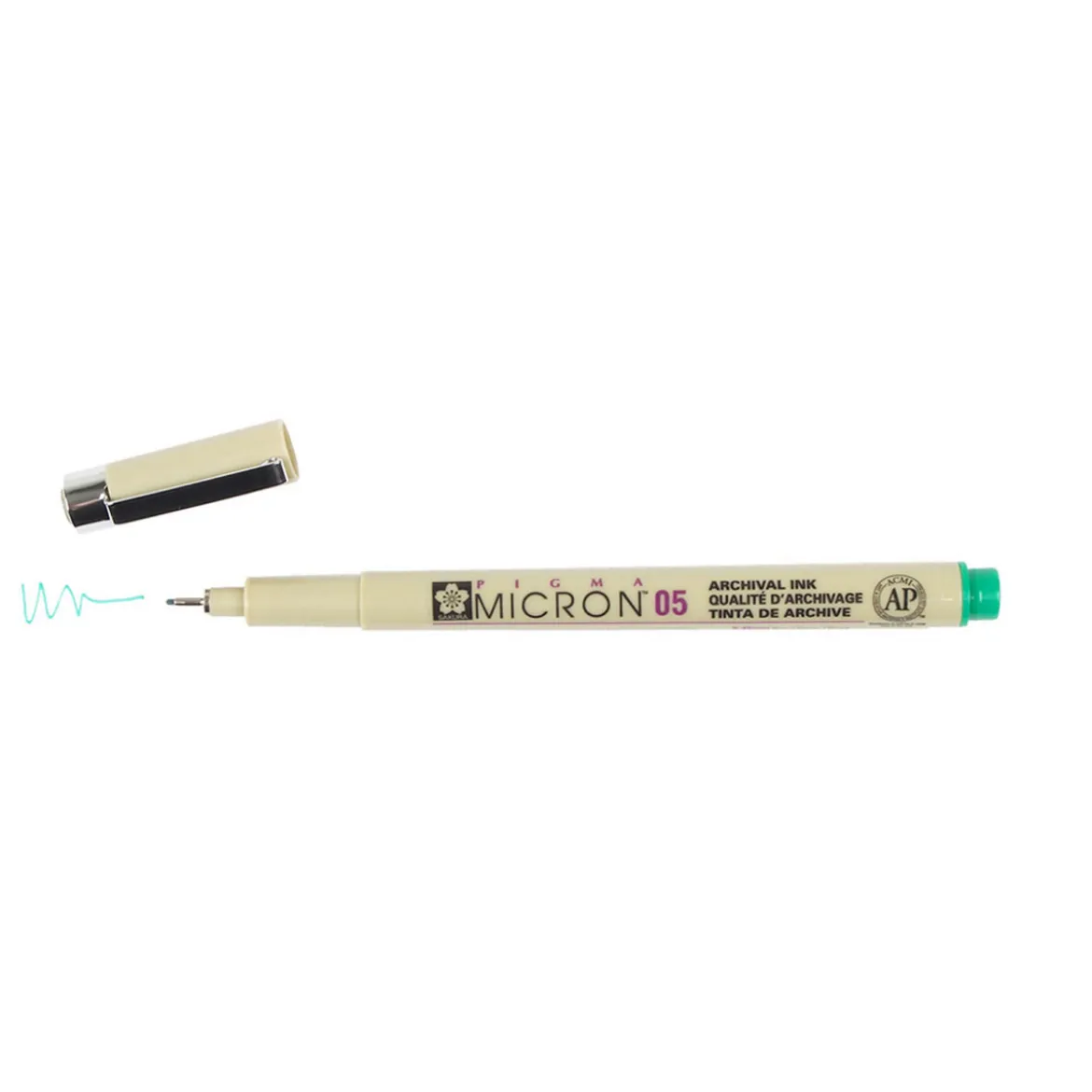 Pigma Micron 05 Grønn 0,45 mm