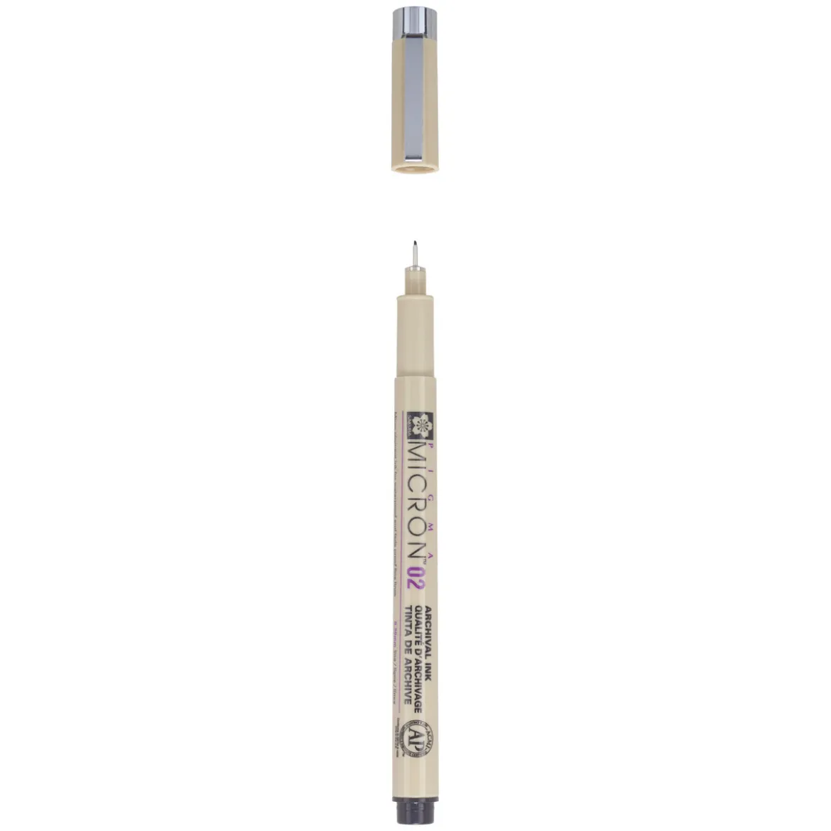 Pigma Micron 02 Sort 0,3 mm