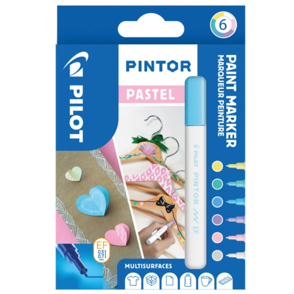 Pilot Pintor EF Pastel 6-pk