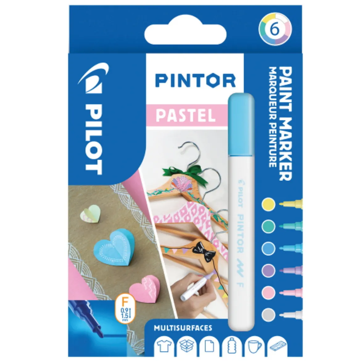 Pilot Pintor F Pastel 6pk
