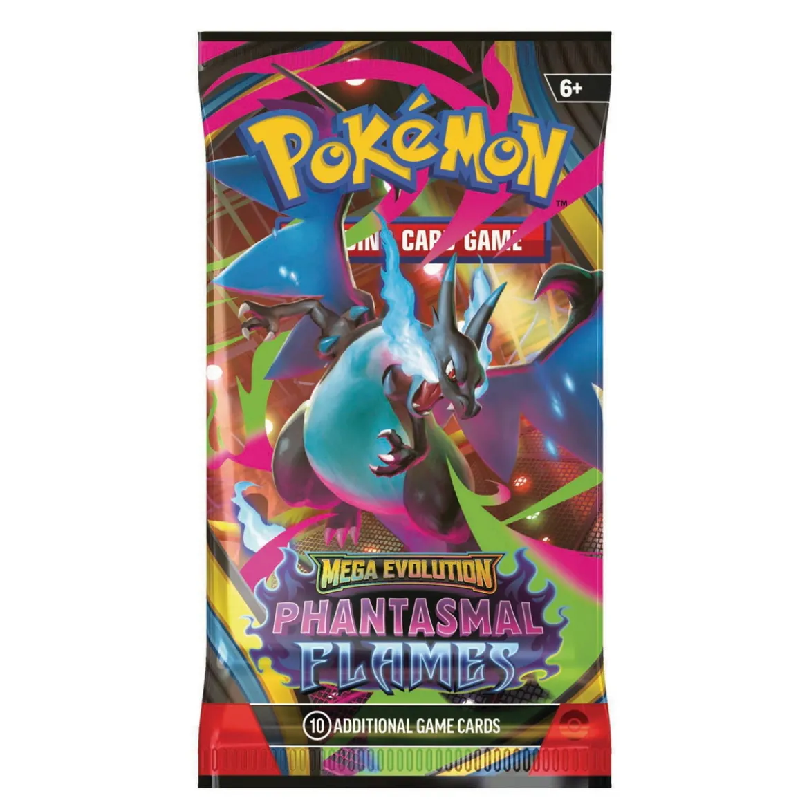 Pokémon TCG Mega Evolution Phantasmal Flames – OBS! Prisen gjelder kun ÉN boosterpack (10 kort)