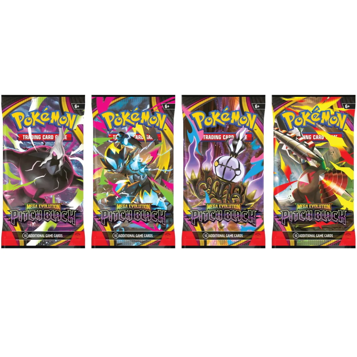 Pokémon TCG Mega Evolution Pitch Black – OBS! Prisen gjelder kun ÉN boosterpack (10 kort)